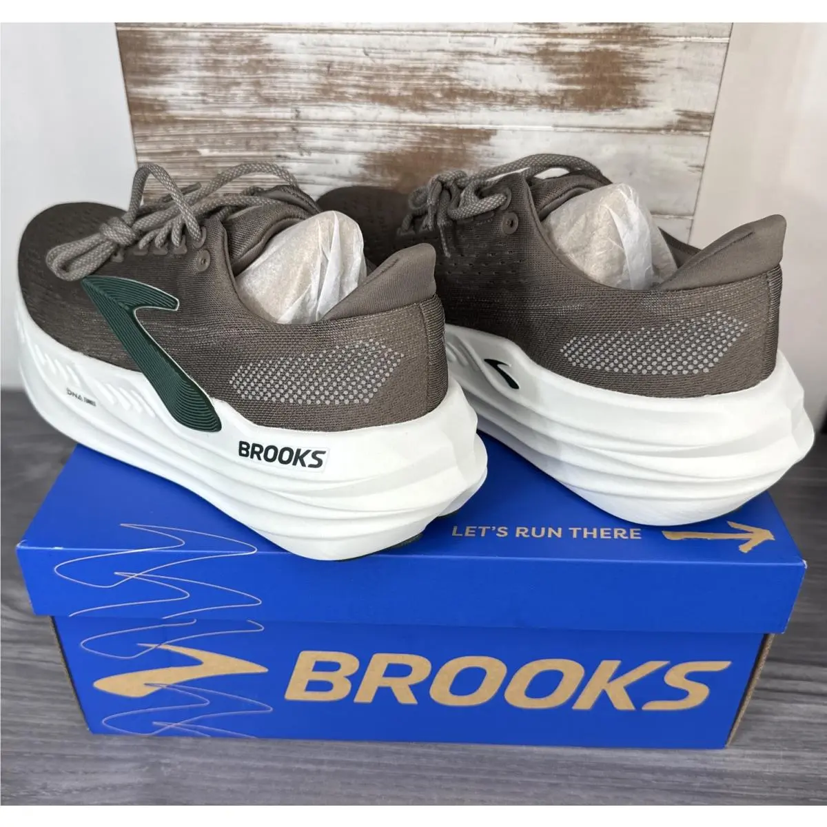 Brooks shoes - Brooks Glycerin Max - Glycerin Max - 110447 1D 284 - Falcon/Green/Londo Fog (UPC: 0195394584165) 6