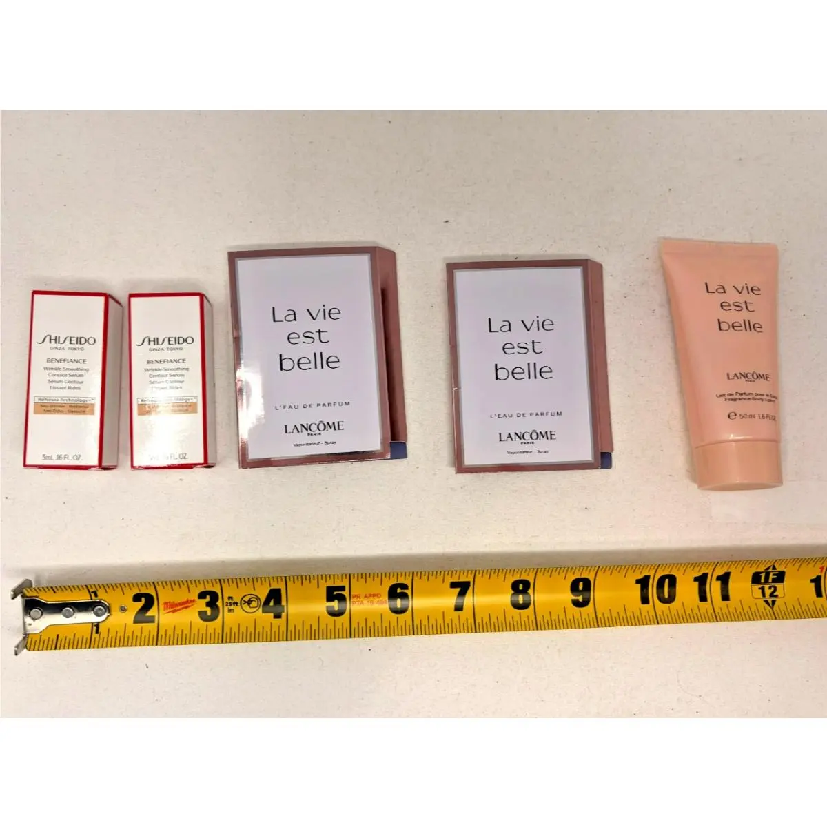 Lot of 5 Lancome La Vie Est Belle Shiseido Benefiance Beauty Samples