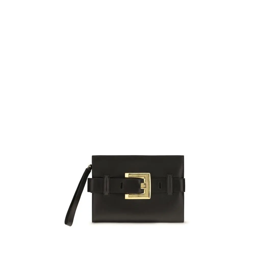 Black Lamb Ovis Aries Aries Clutch Bag by Balmain