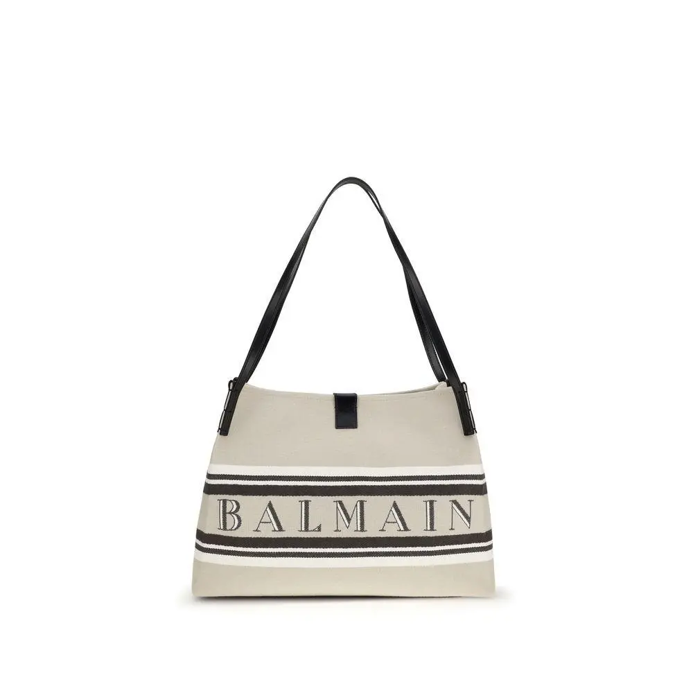 Multicolor Cotton Shoulder Bag by Balmain