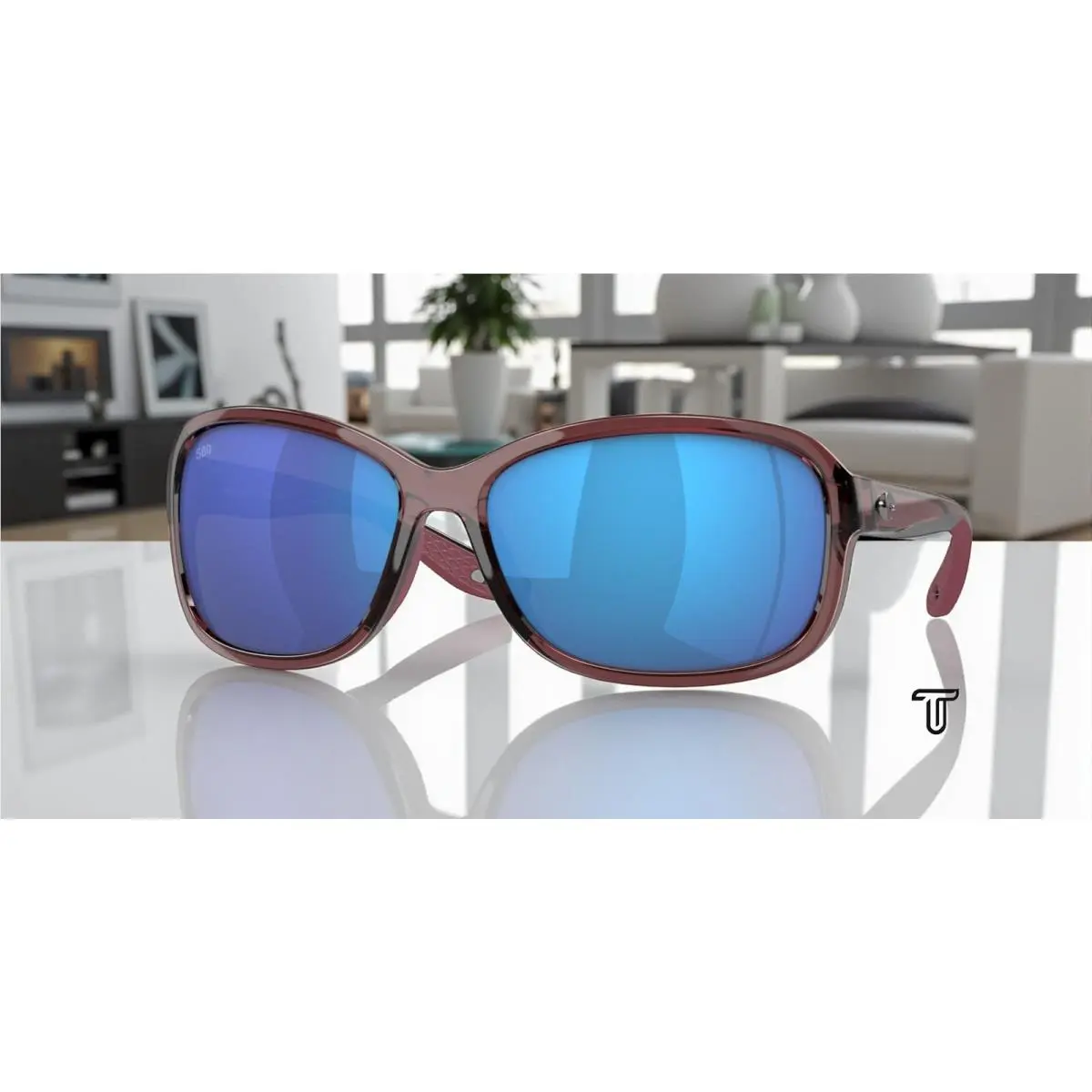 Costa 6S9114 911402 Seadrift Urchin Blue Mirror Polarized 60mm Womens Sunglasses