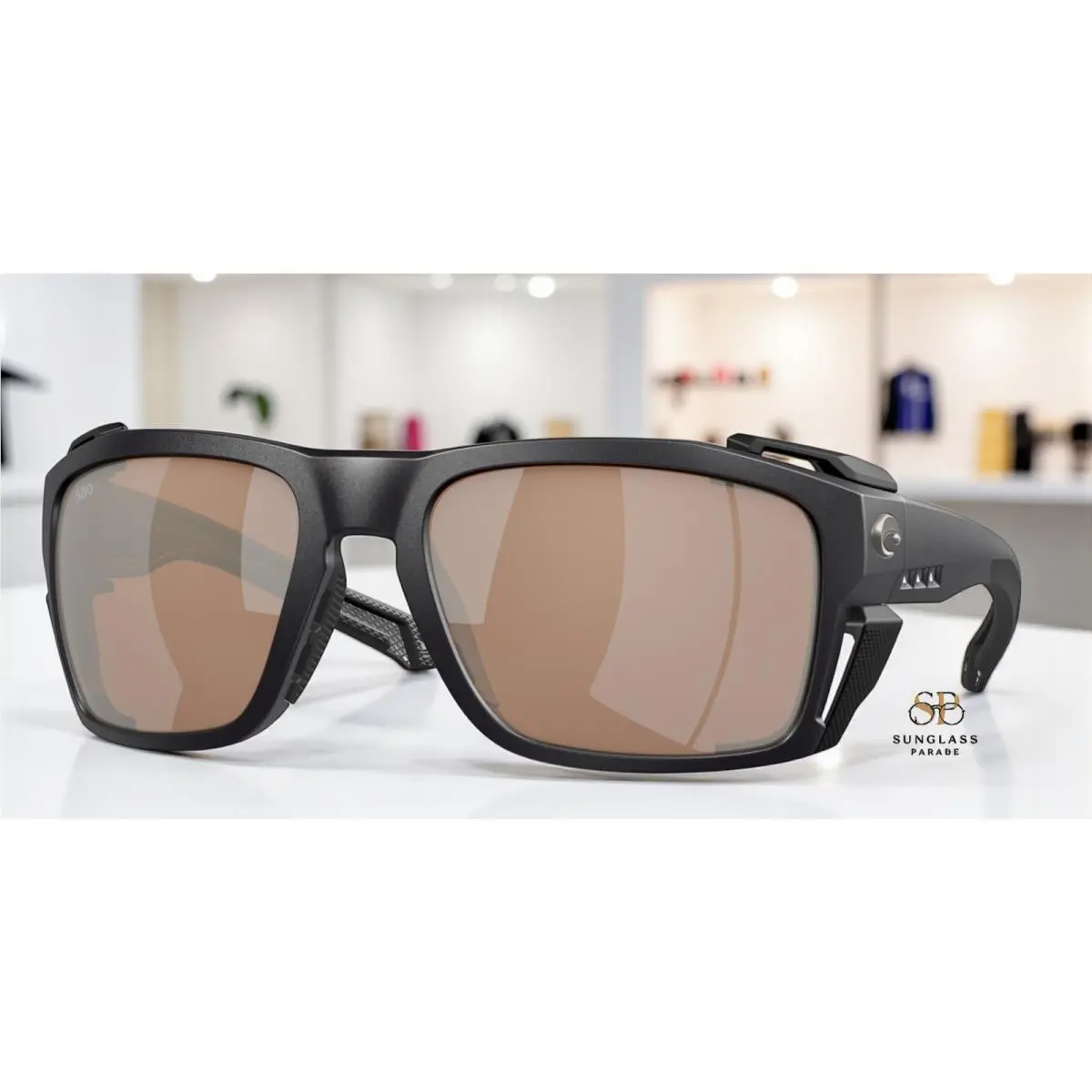 Costa Del Mar King Tide 8 Black Pearl Copper Mir Polarized 60 m Men`s Sunglasses - Frame: Black Pearl, Lens: Copper Silver Mirror
