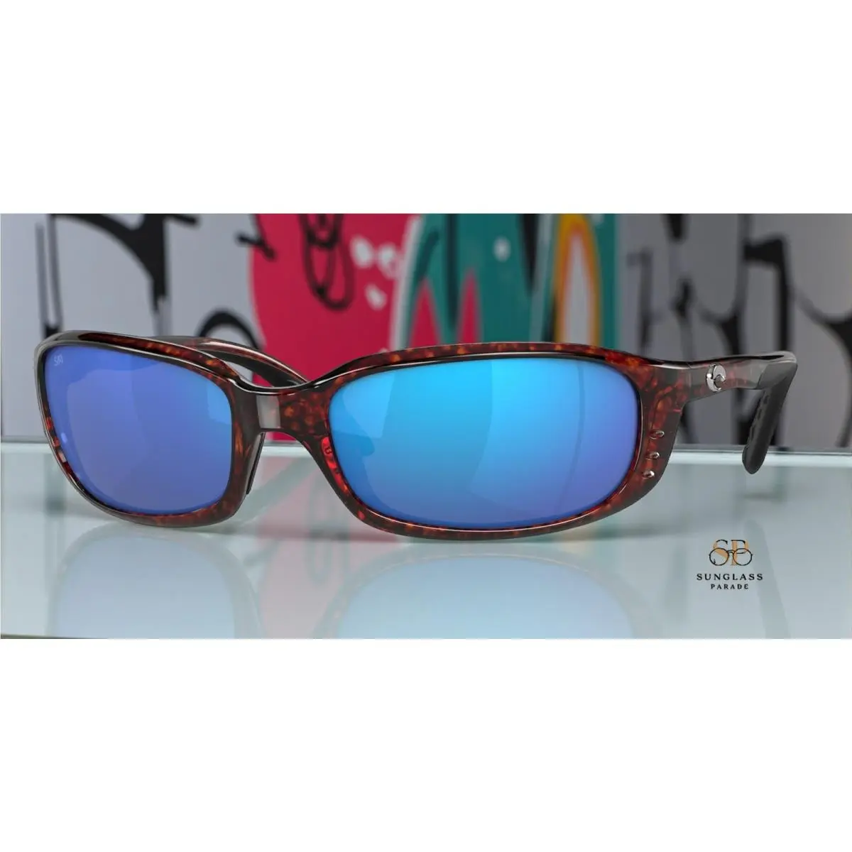 Costa Del Mar 6S9017 10 Brine Tortoise Blue Mirror 59 mm Men`s Sunglasses
