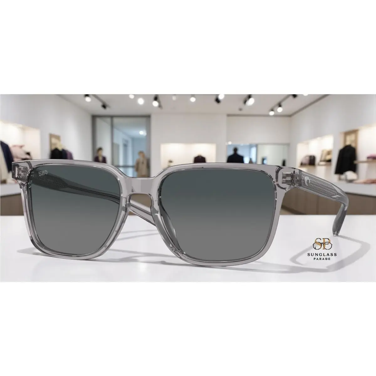 Costa Del Mar 6S2013 02 Kailano Smoke Crystal Gray Polarized 53 Men`s Sunglasses