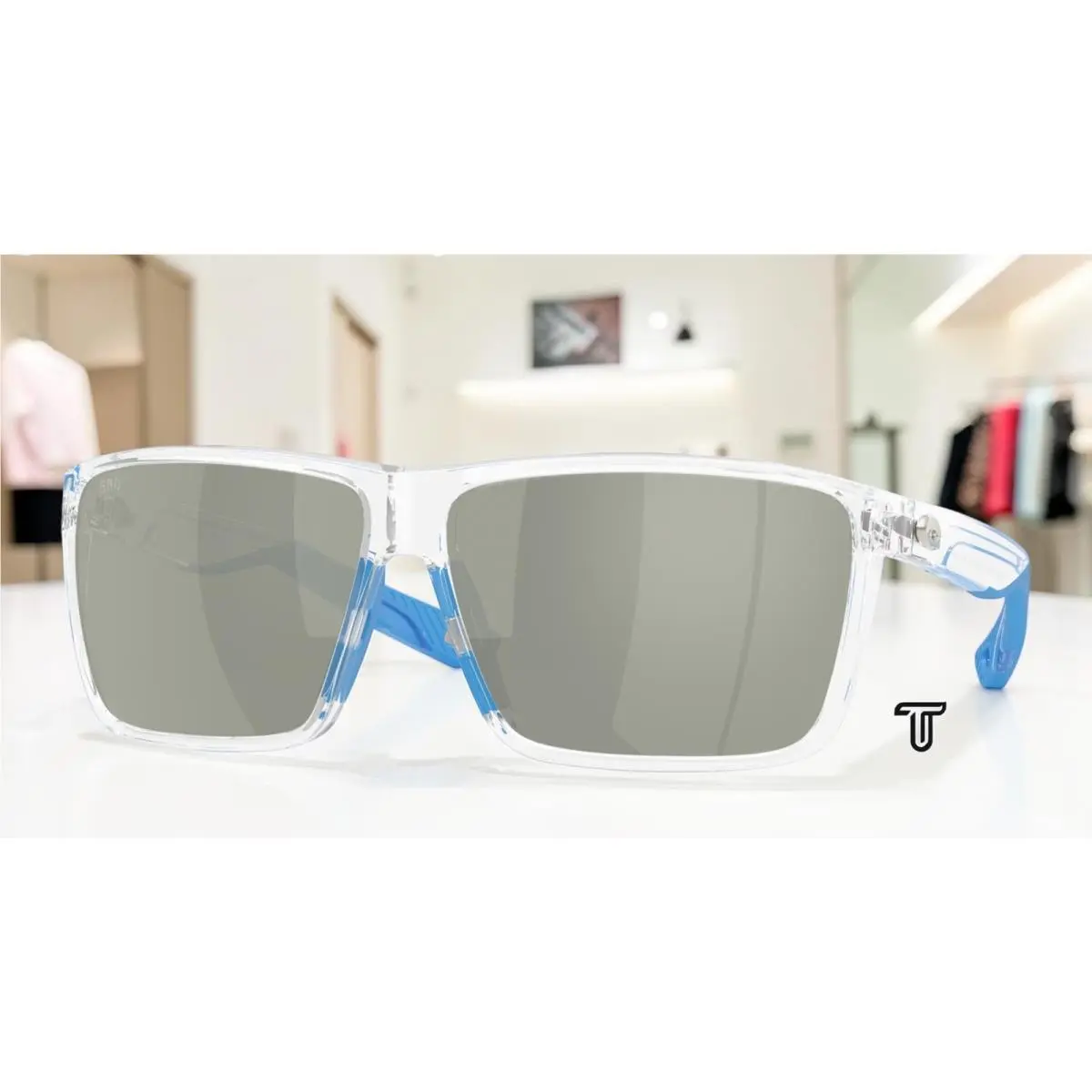 Costa 6S9121 912117 Rincon Ii Clear Gray Silver Polarized 64 mm Men`s Sunglasses