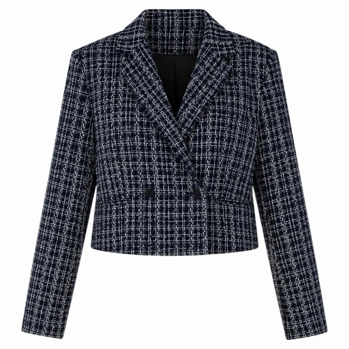 Rag Bone Elvy Tweed Double Breasted Blazer Jacket Navy Women Size 12 by Rag & Bone