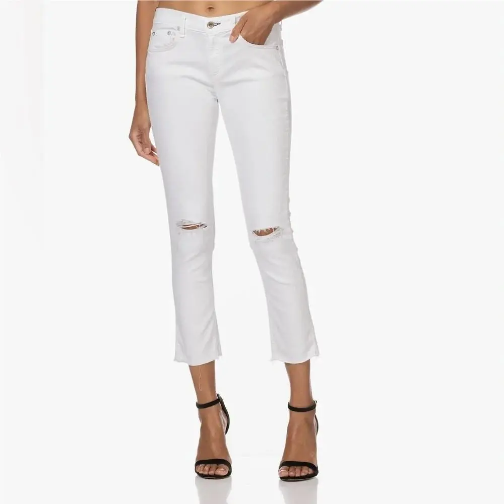 Rag Bone Dre Low-rise Destroyed Slim Boyfriend Jeans - Sz 24 by Rag & Bone