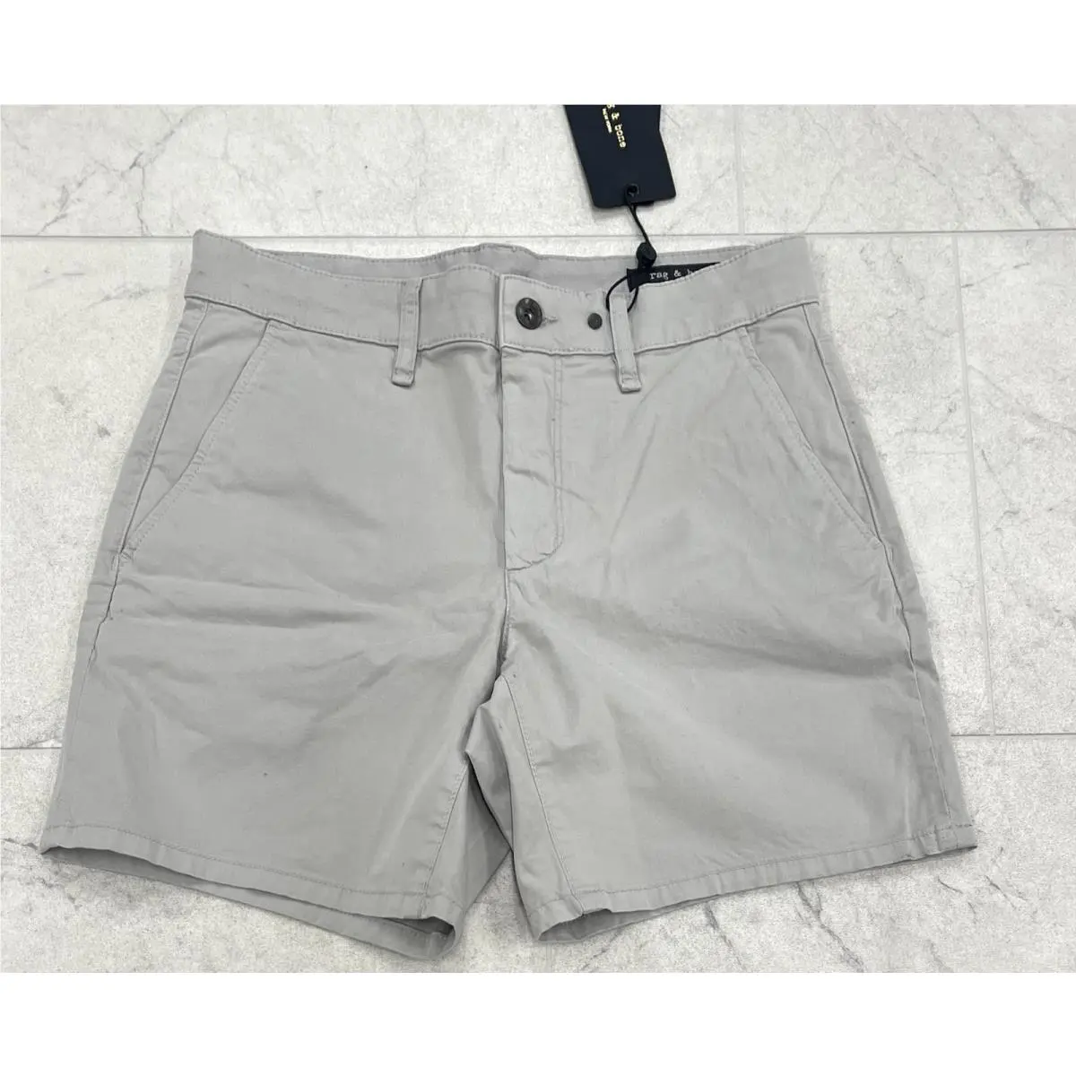 Rag Bone Standard Chino Short In Natural Gray Size: 36