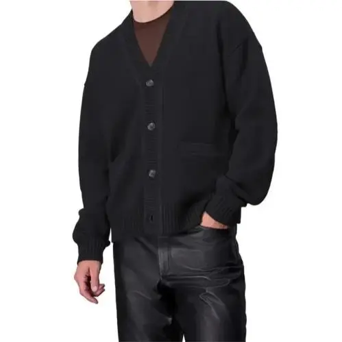 Rag Bone Wool Clarkson Suede Cardigan Jacket Black S