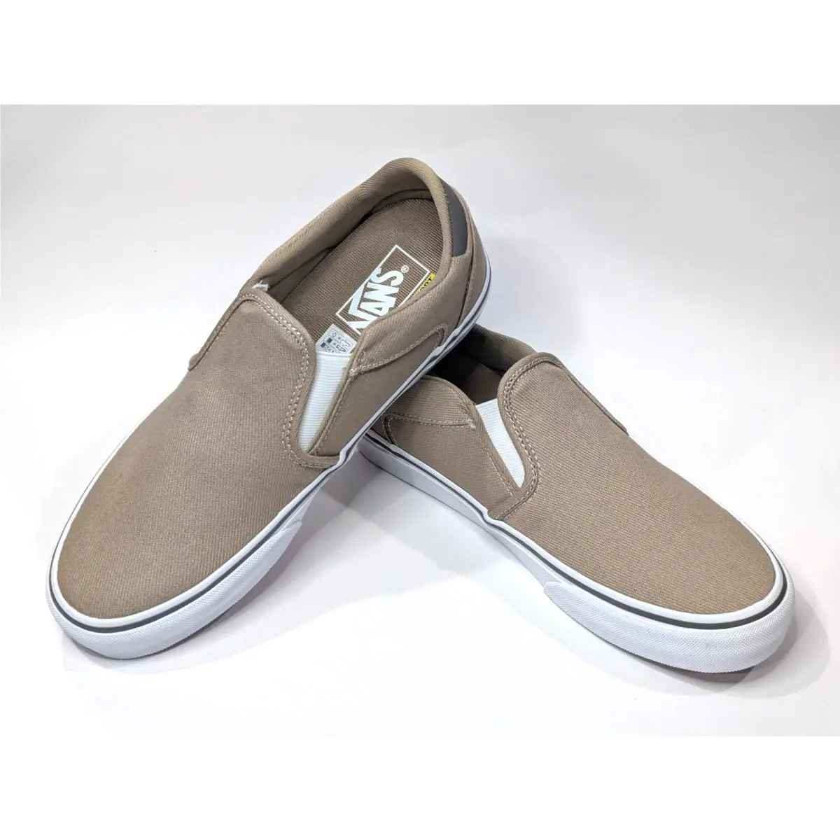 Vans Asher Deluxe T L Incense Khaki Men`s Slip On Shoes - Assorted Sizes