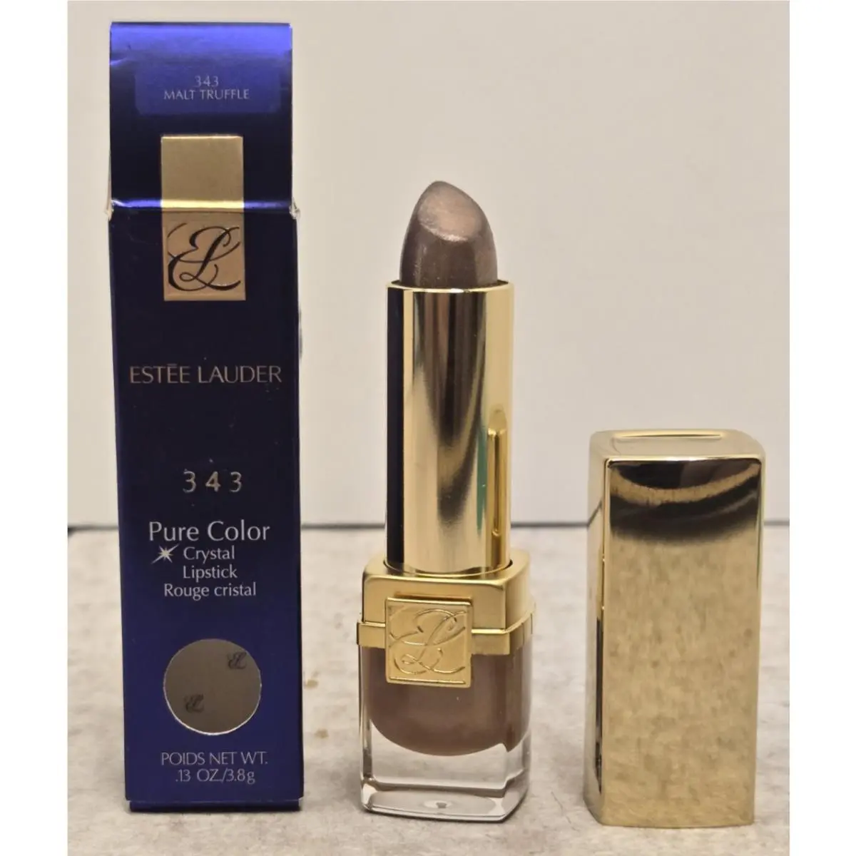 Estee Lauder Pure Color Crystal Lipstick Malt Truffle 343 0.13oz