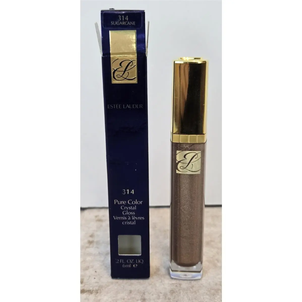 Estee Lauder Pure Color Crystal Gloss 314 Sugarcane 0.2Fl oz Rare