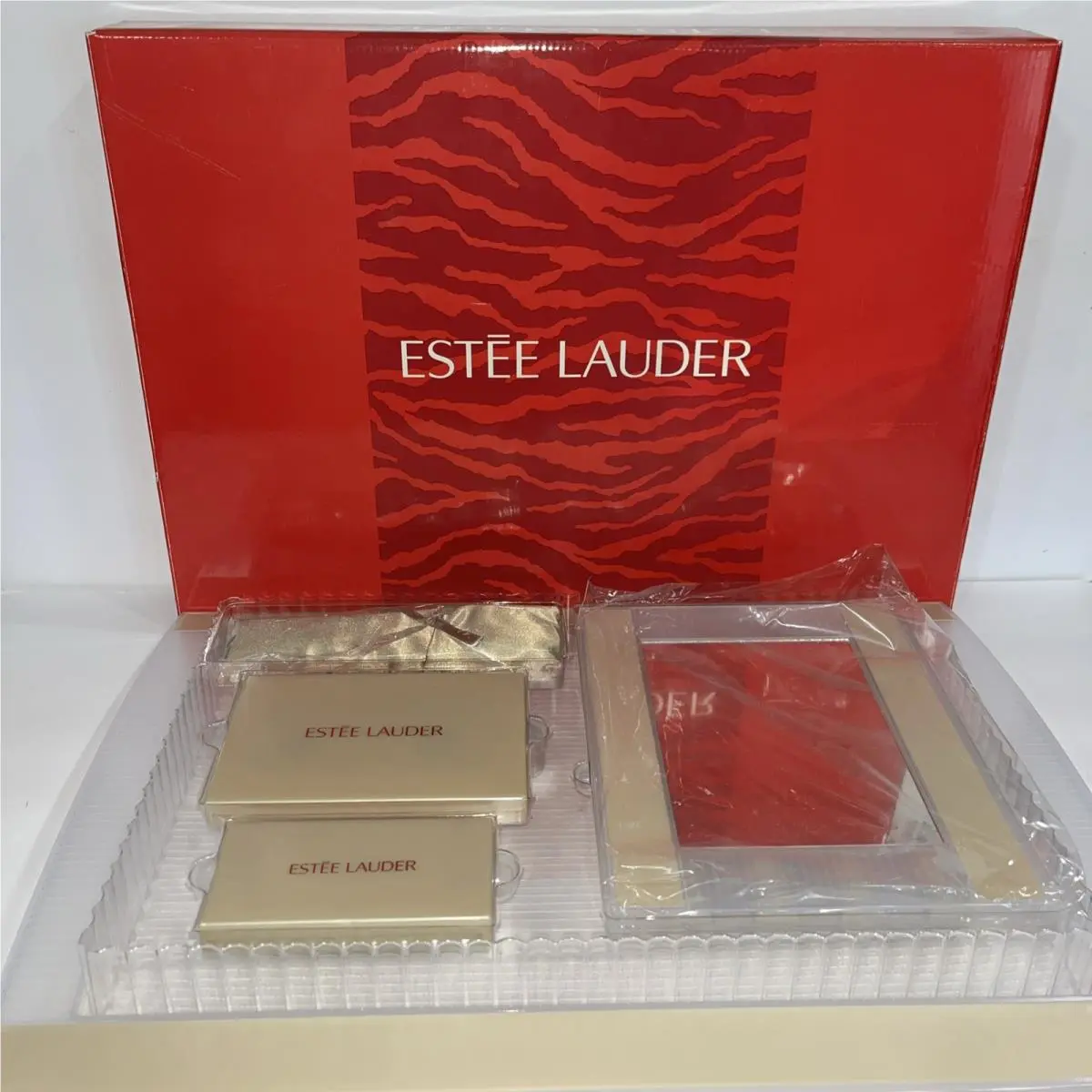 Vintage Estee Lauder Tray/mirror/makeup Products Gift Set A9
