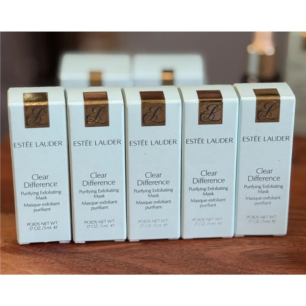 5 Estee Lauder Clear Difference Purifying Exfoliating Mask Minis .17 oz