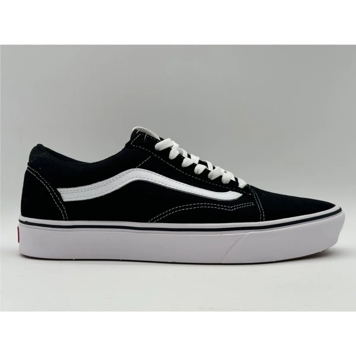 Vans Old Skool Men SZ 8.5 Unisex Women SZ 10 IN Black True White Comfycush