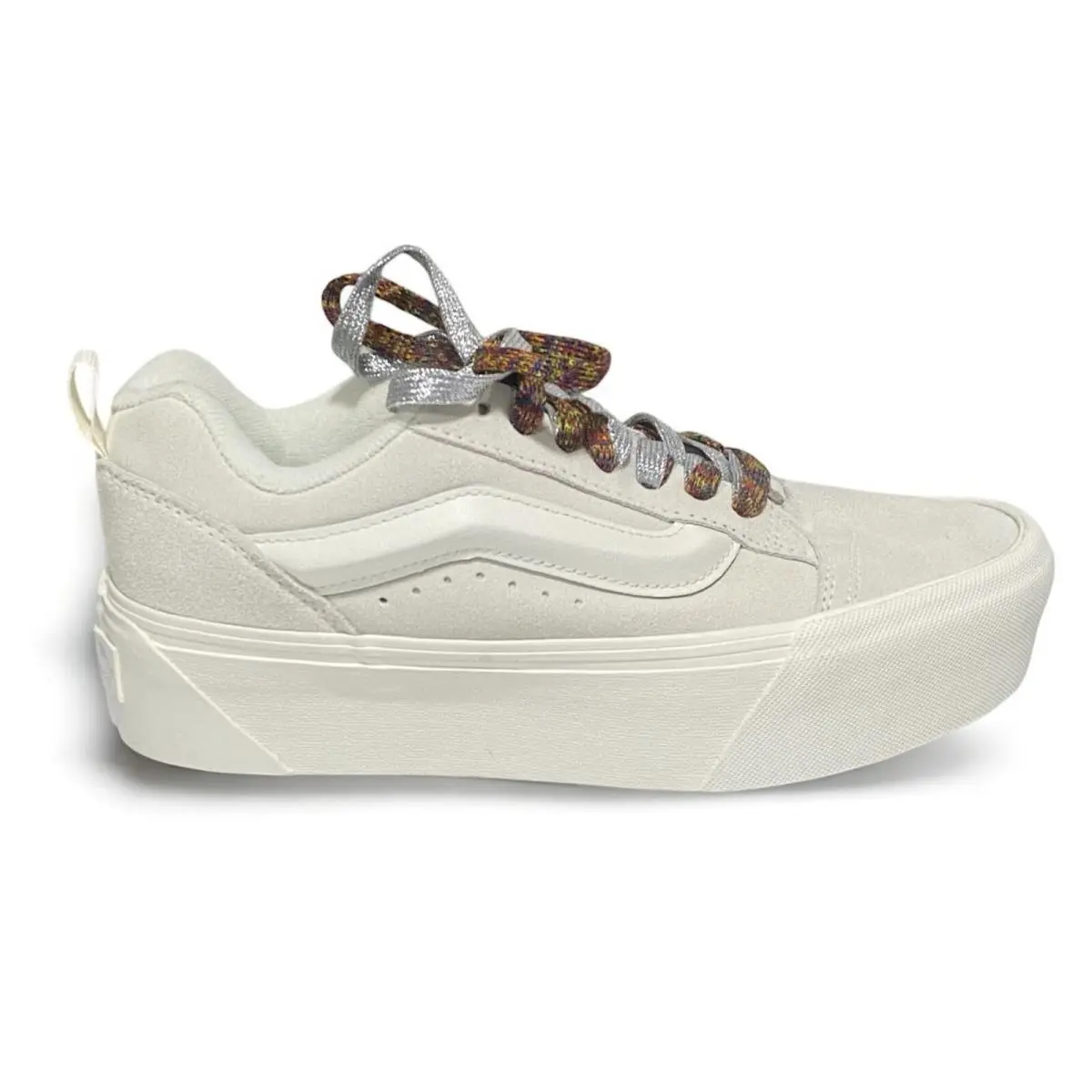 Vans Knu Stack Suede `white Multi-color Laces` Size 8