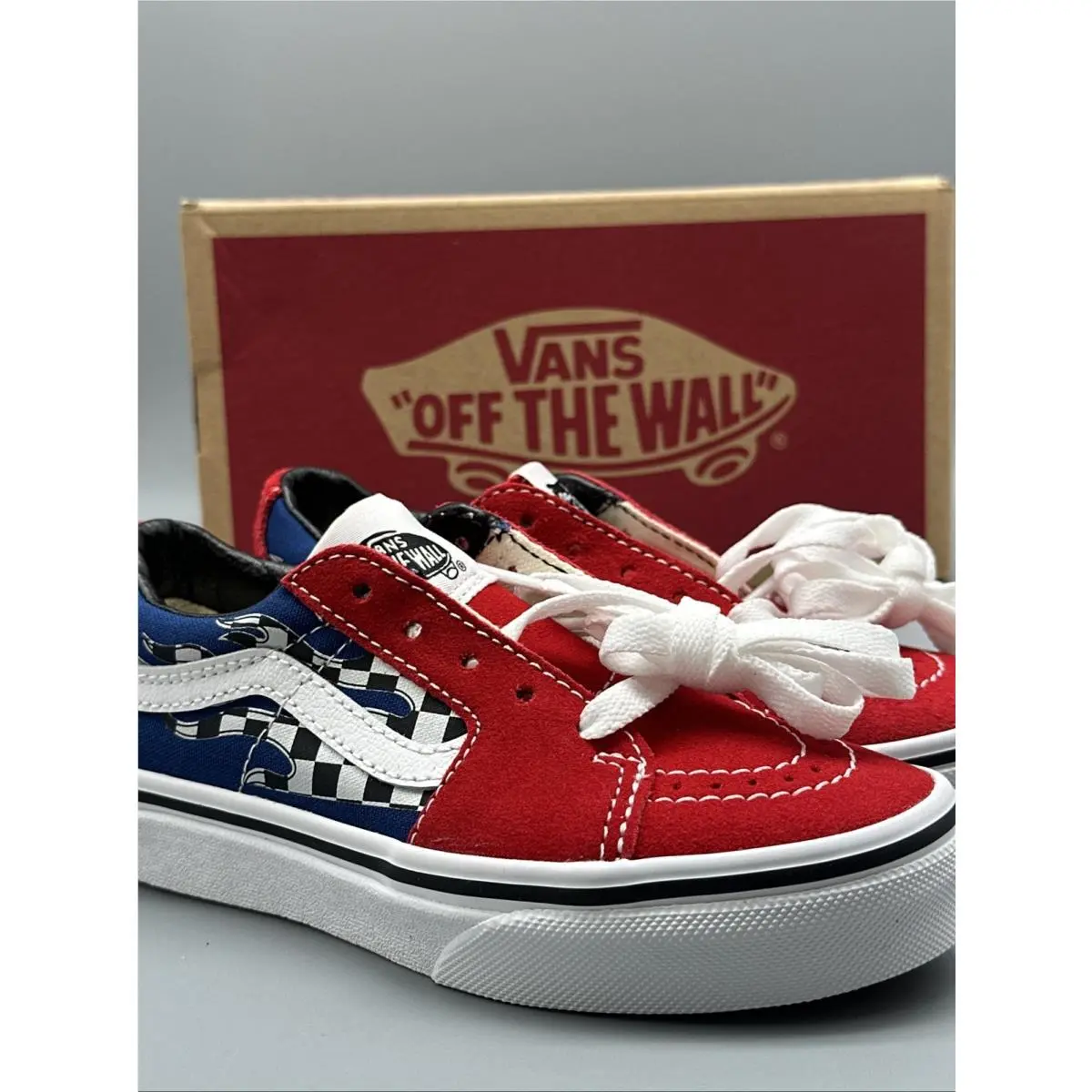 Vans Shoes Sk8-low Reflect Check Flame Multi Model VN0A7Q5L448 —sz 12Youth