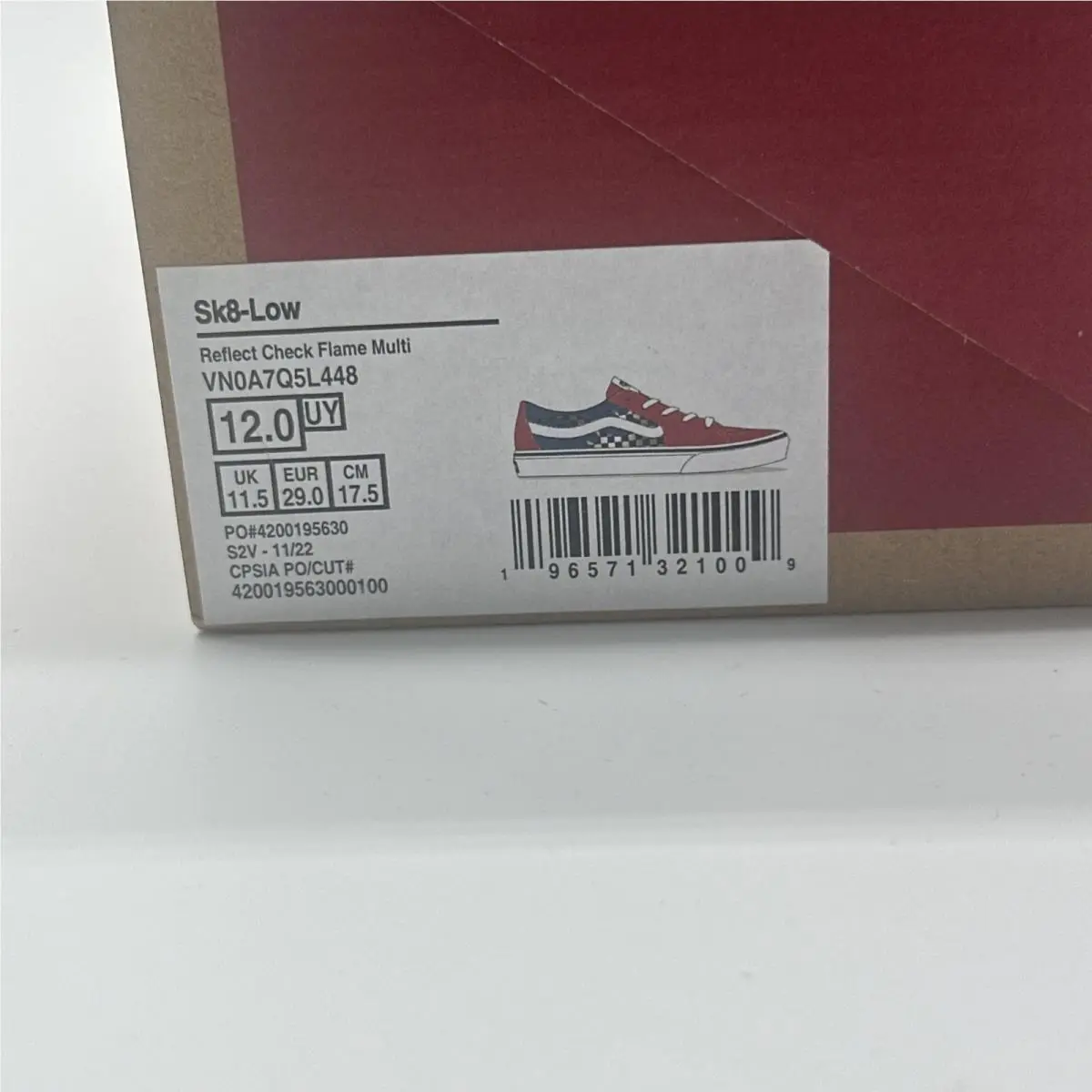 Vans shoes - Sk8-low - Orange (UPC: 0196571321009) 8