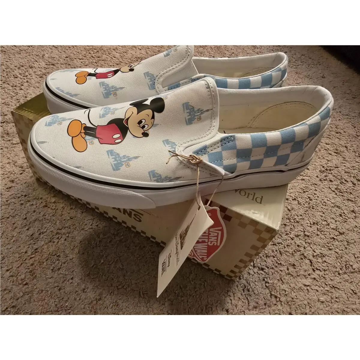 Vans x Disney Parks 50th Anniversary Mickey Mouse Classic Slip ON M 8 / W 10.5