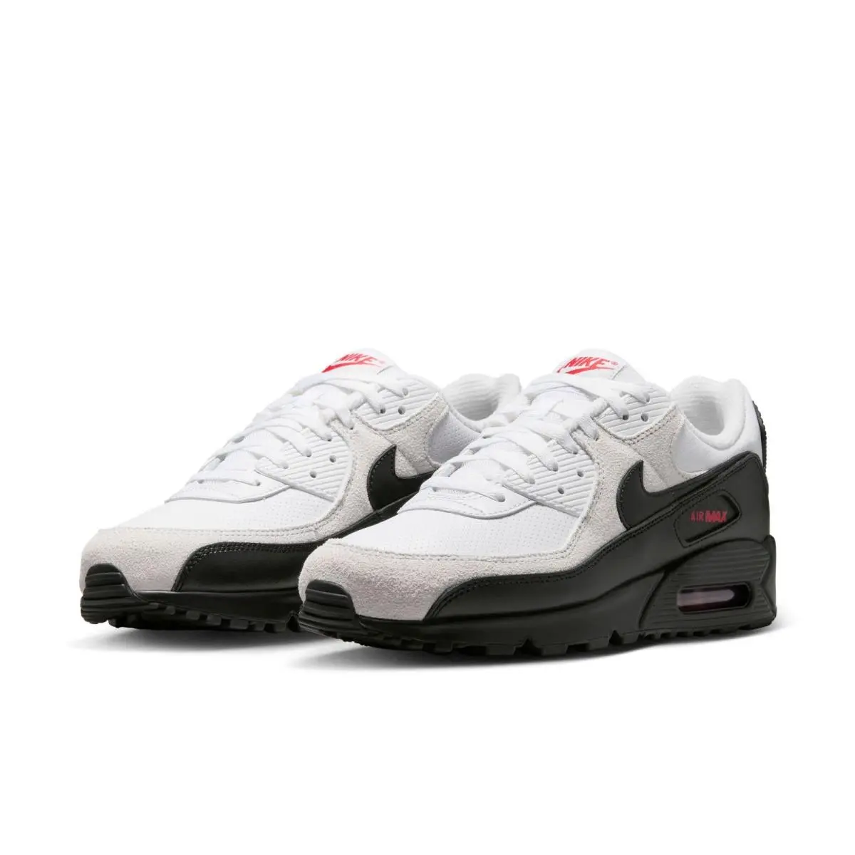 Mens  Air Max 90 White/black-university Red IV2867-100-SIZE 8 by Nike