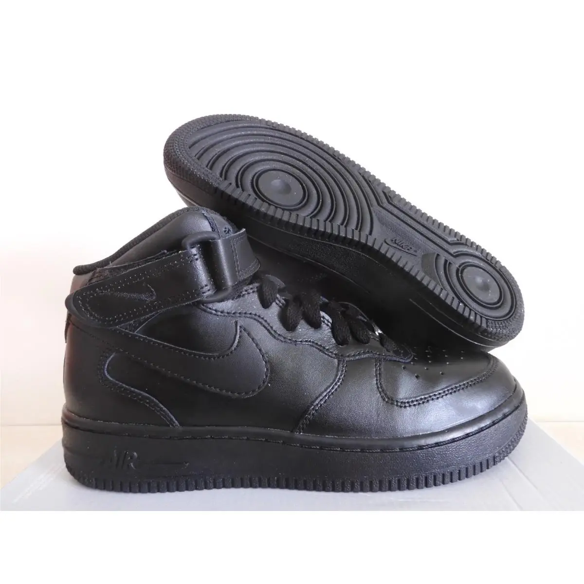 Air Force 1 Mid GS All Black Black-black Sz 6Y 314195-004 by Nike