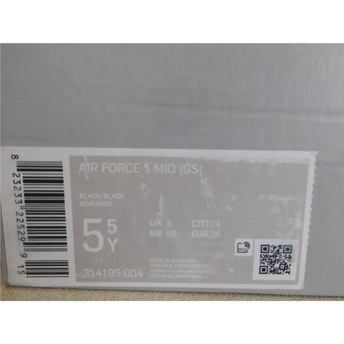 Nike shoes - Nike Air Force 1 Mid - 314195 004 - Black (UPC: 823233225299) 6
