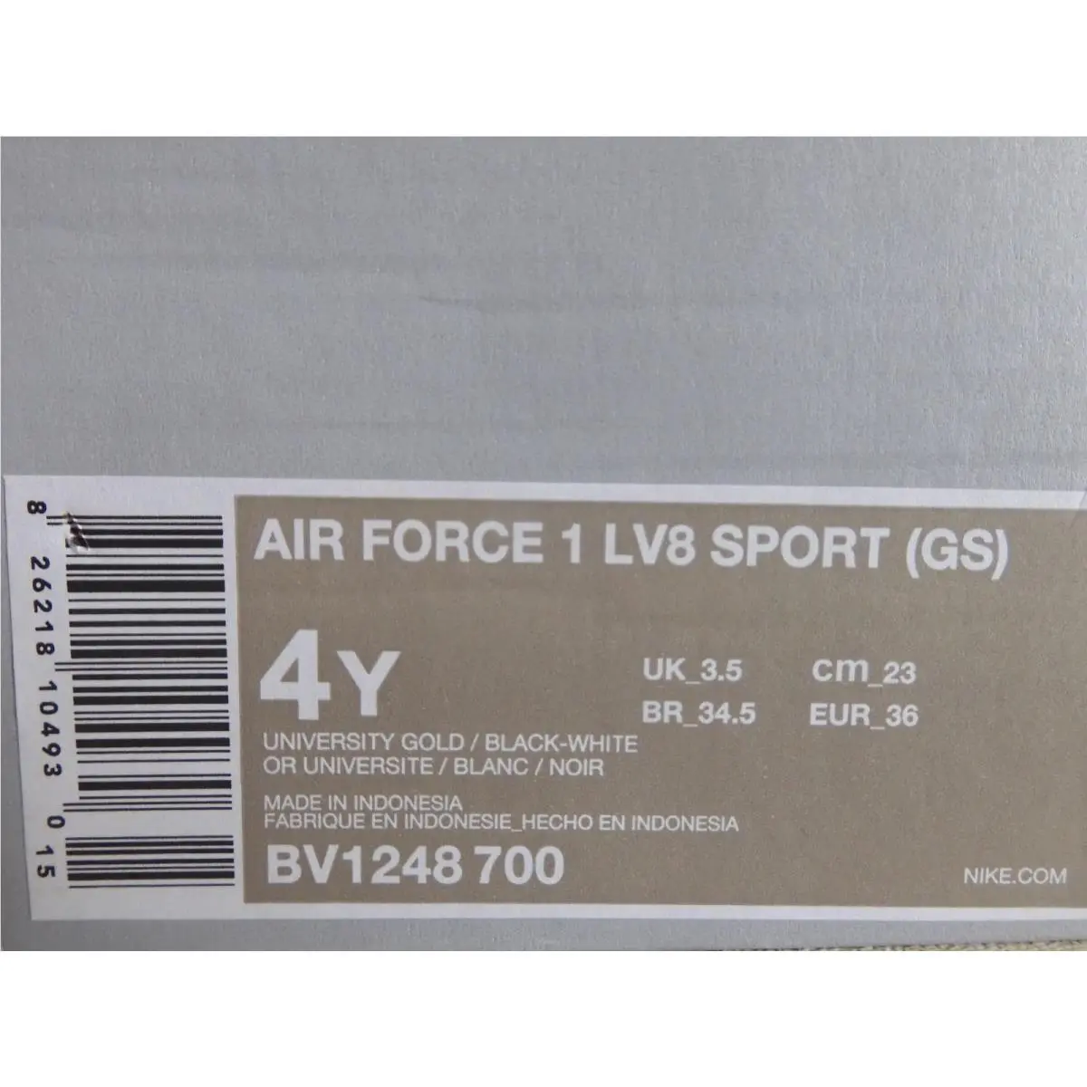 Nike shoes - Nike Air Force 1 LV8 - BV1248 700 - Gold (UPC: 826218104930) 6