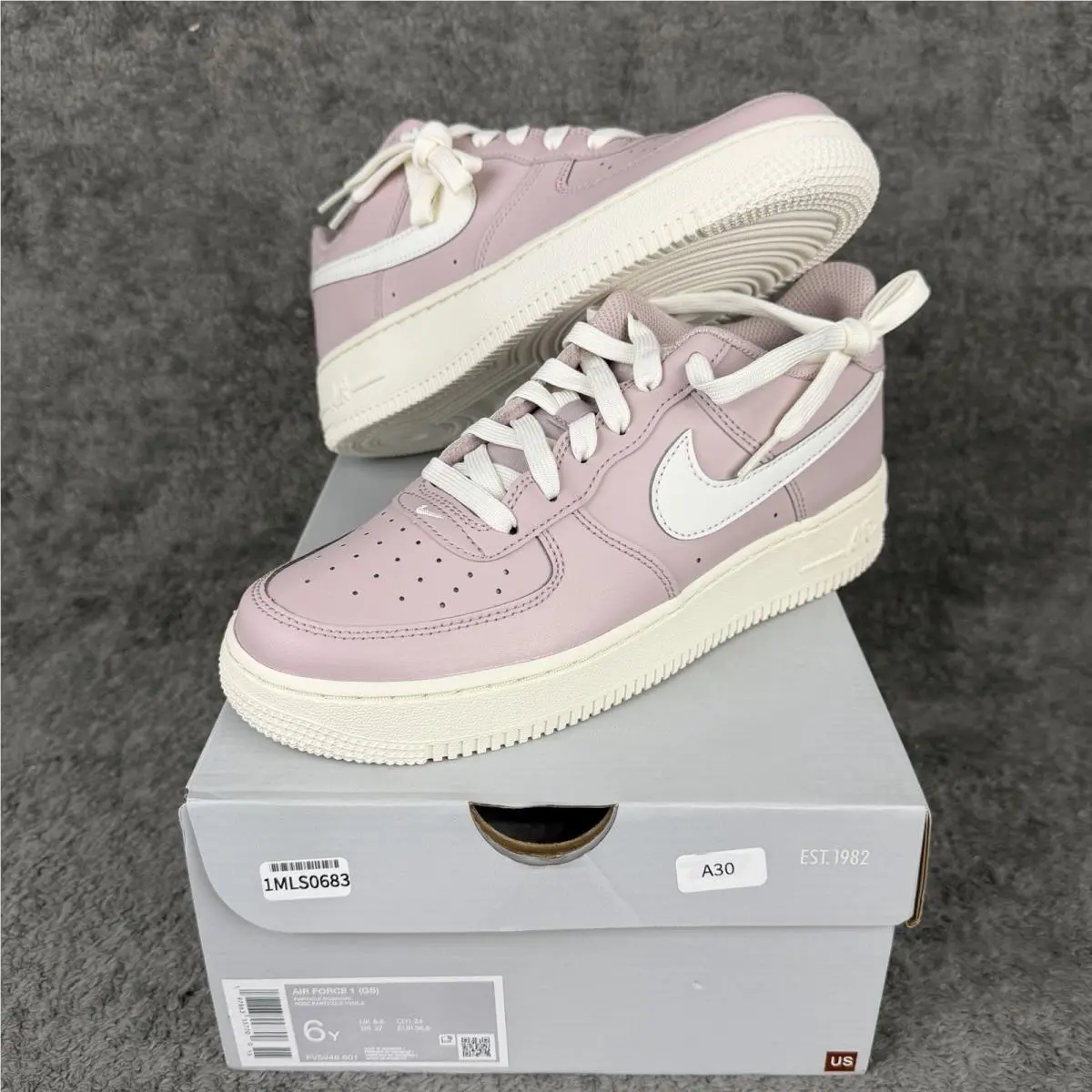 Nike Air Force 1 Athletic Shoes Particle Rose Sail Youth Size 6Y / 7.5 Women