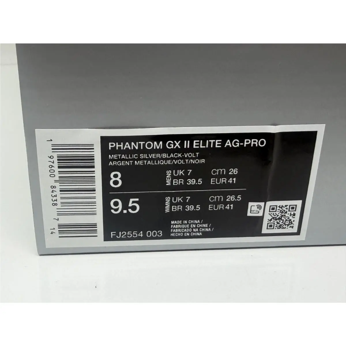 Nike shoes - Nike Phantom GX 2 Elite AG Metallic Silver Volt - FJ2554-003 - Metallic Silver/Volt/Black (UPC: 197600843387) 4