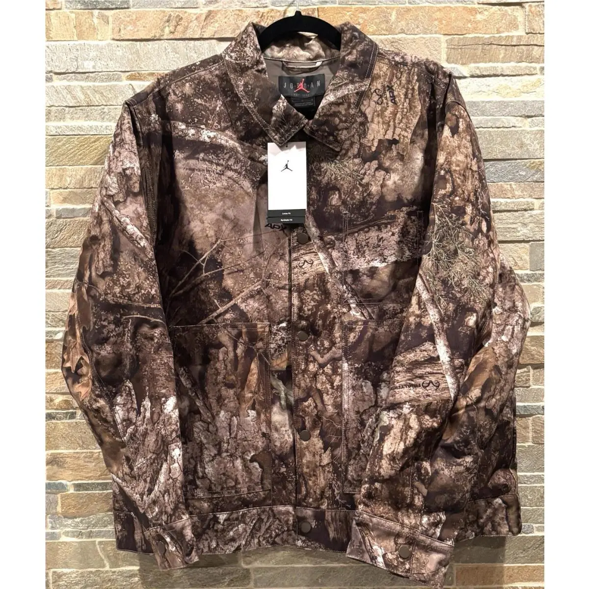 Jordan Flight Chicago Realtree Camo Jacket Olive HV0649-222 Men’s L