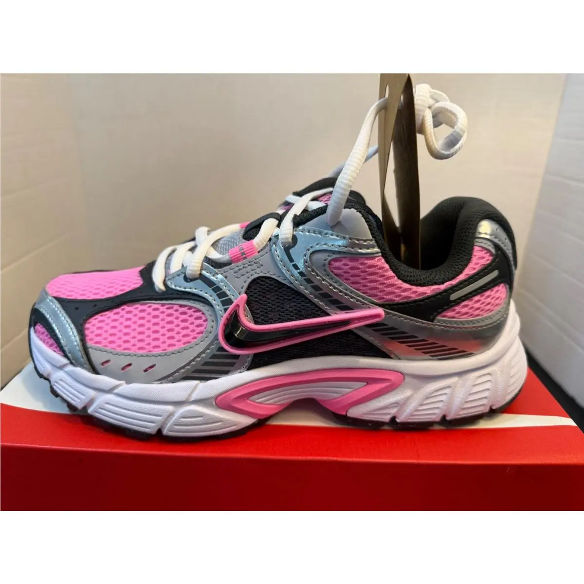 Womens Nike V5 Rnr Anthracite 7 Pink Black Silver