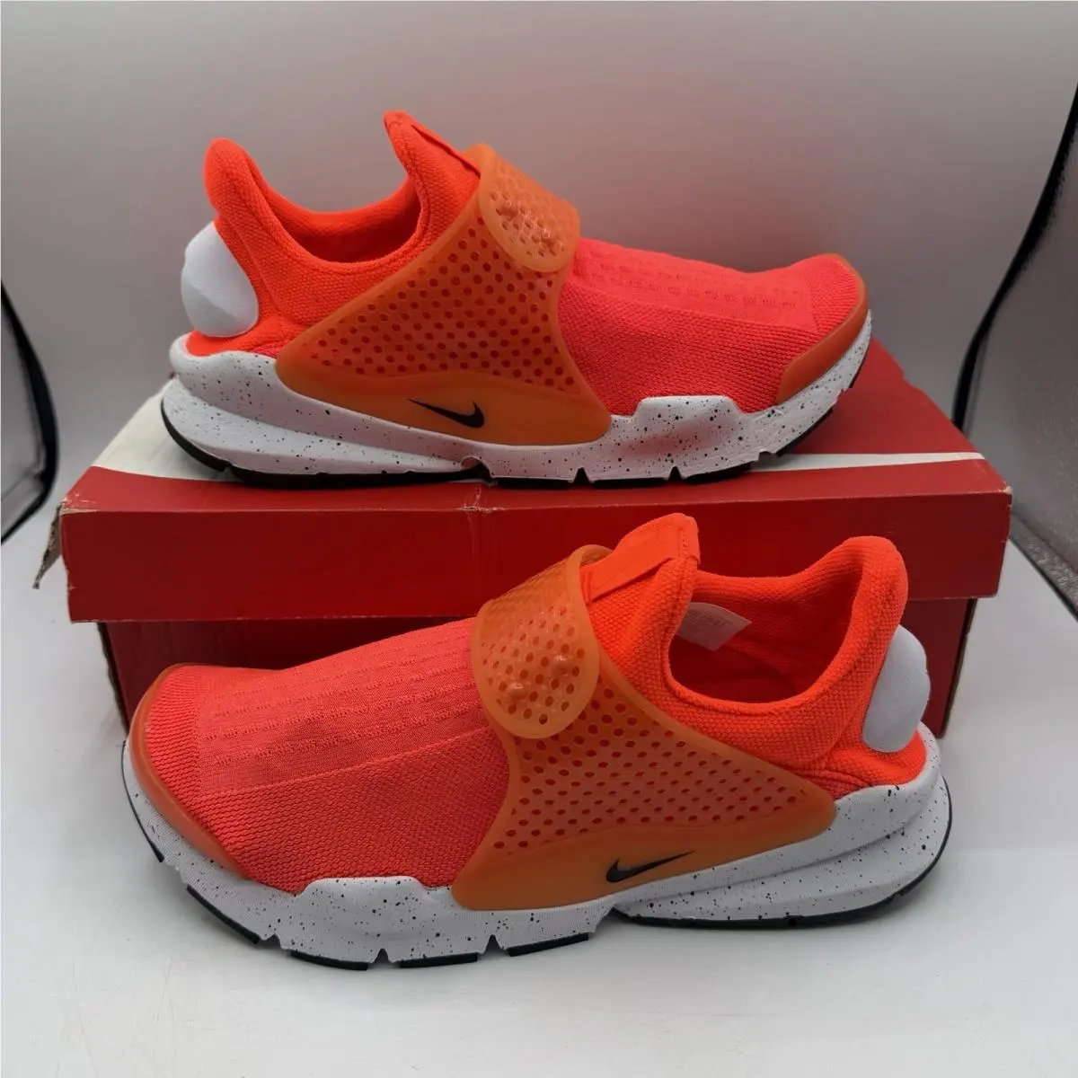 Nike Sock Dart SE Shoes Mens Sz 14 Total Crimson Orange Sneakers 833124-800