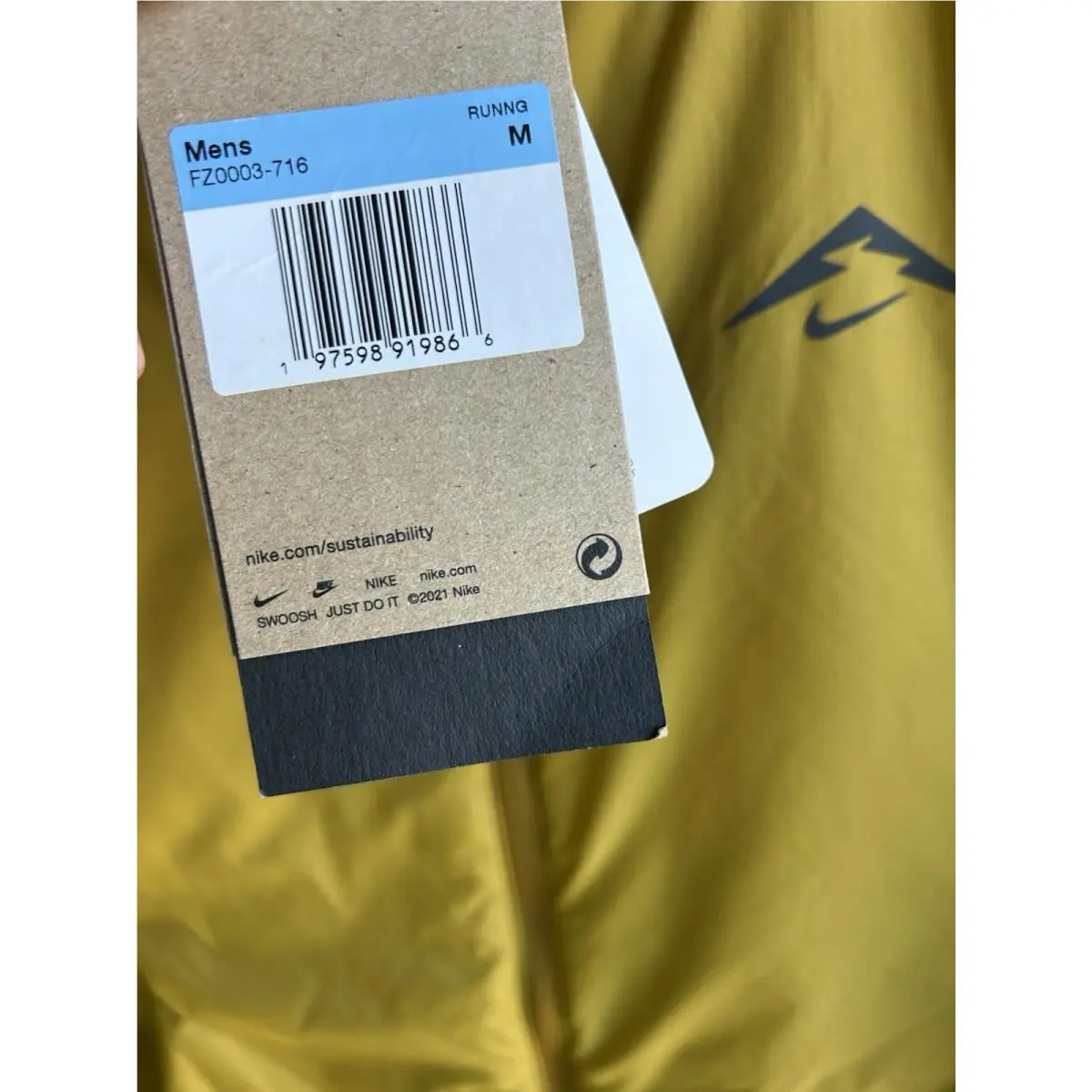 Nike clothing - Nike Trail PrimaLoft - Trail PrimaLoft - FZ0003716 - Yellow 1
