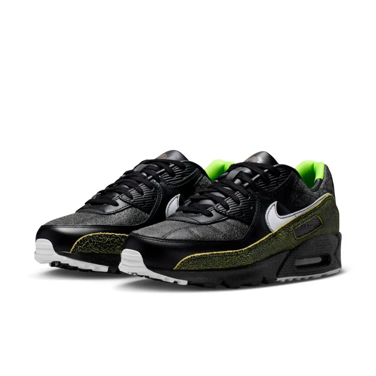 Mens Nike Air Max 90 Tiempo Black/white-black-voltage Green IU0523-010-SIZE 11.5