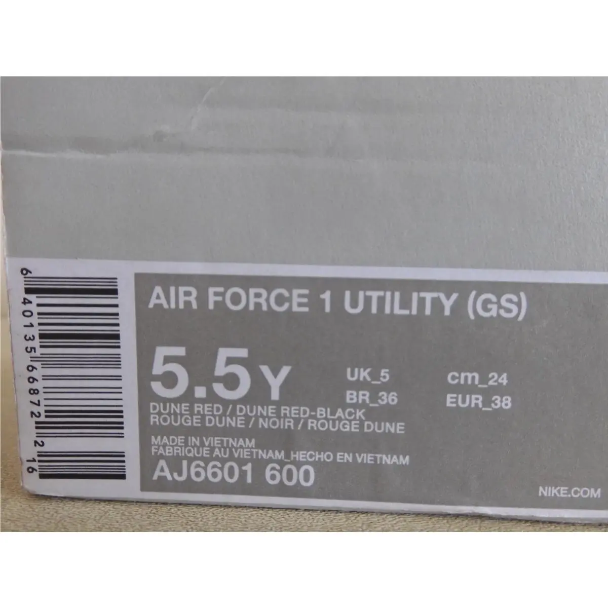 Nike shoes - Nike Air Force 1 Utility - AJ6601 600 - Red (UPC: 640135668722) 6