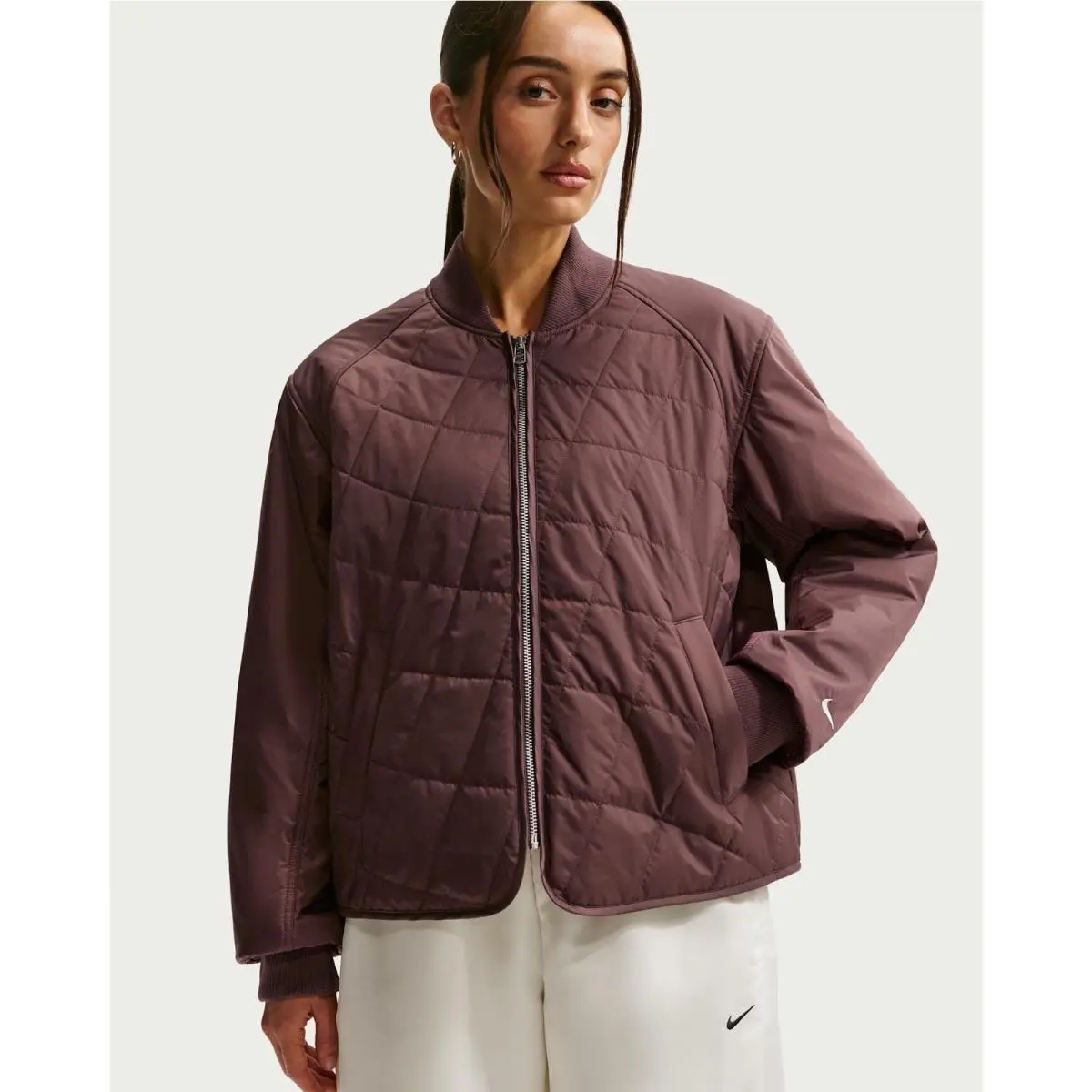 Nike Sportswear Women`s Loose Quilted Jacket Size Medium