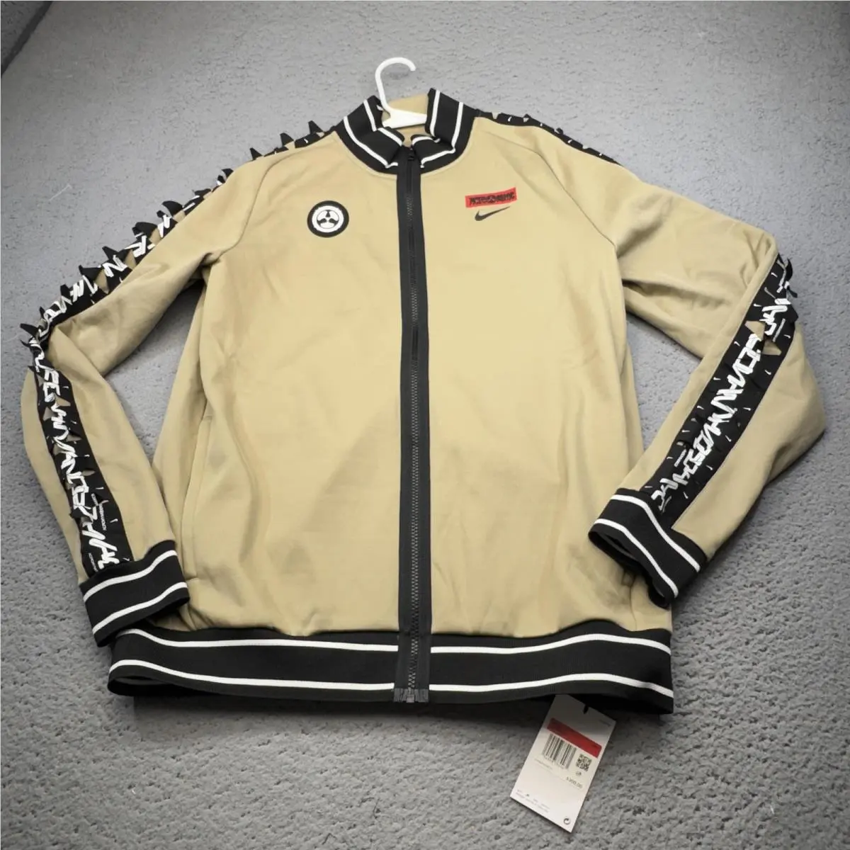 Nike Acronym Jacket Mens Large Brown Track Full Zip Lined CU0469-247 Spiked