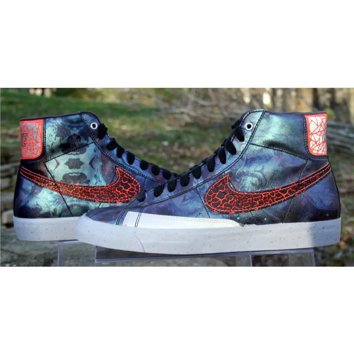 Nike shoes - Nike Blazer Mid Premium Quickstrike - 598124-800 - Total crimson/black (UPC: 884497988665) 5