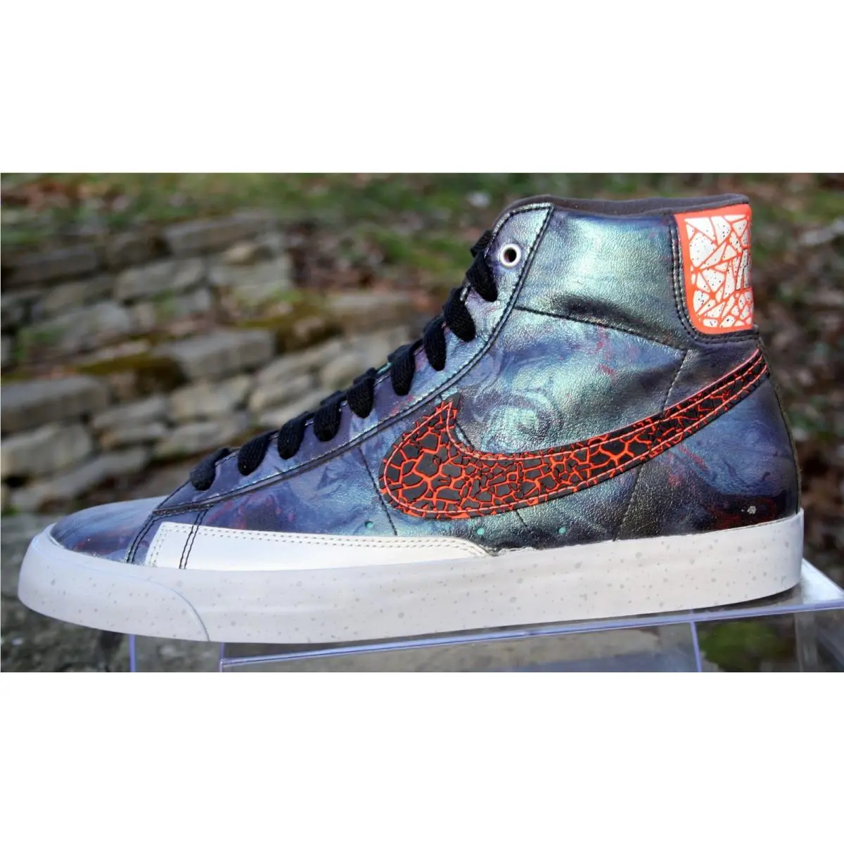 Nike shoes - Nike Blazer Mid Premium Quickstrike - 598124-800 - Total crimson/black (UPC: 884497988665) 6