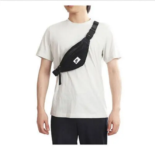 Nike Waistbag Hip Fanny Pack Mesh Unisex Black Small Bag CU2609 010