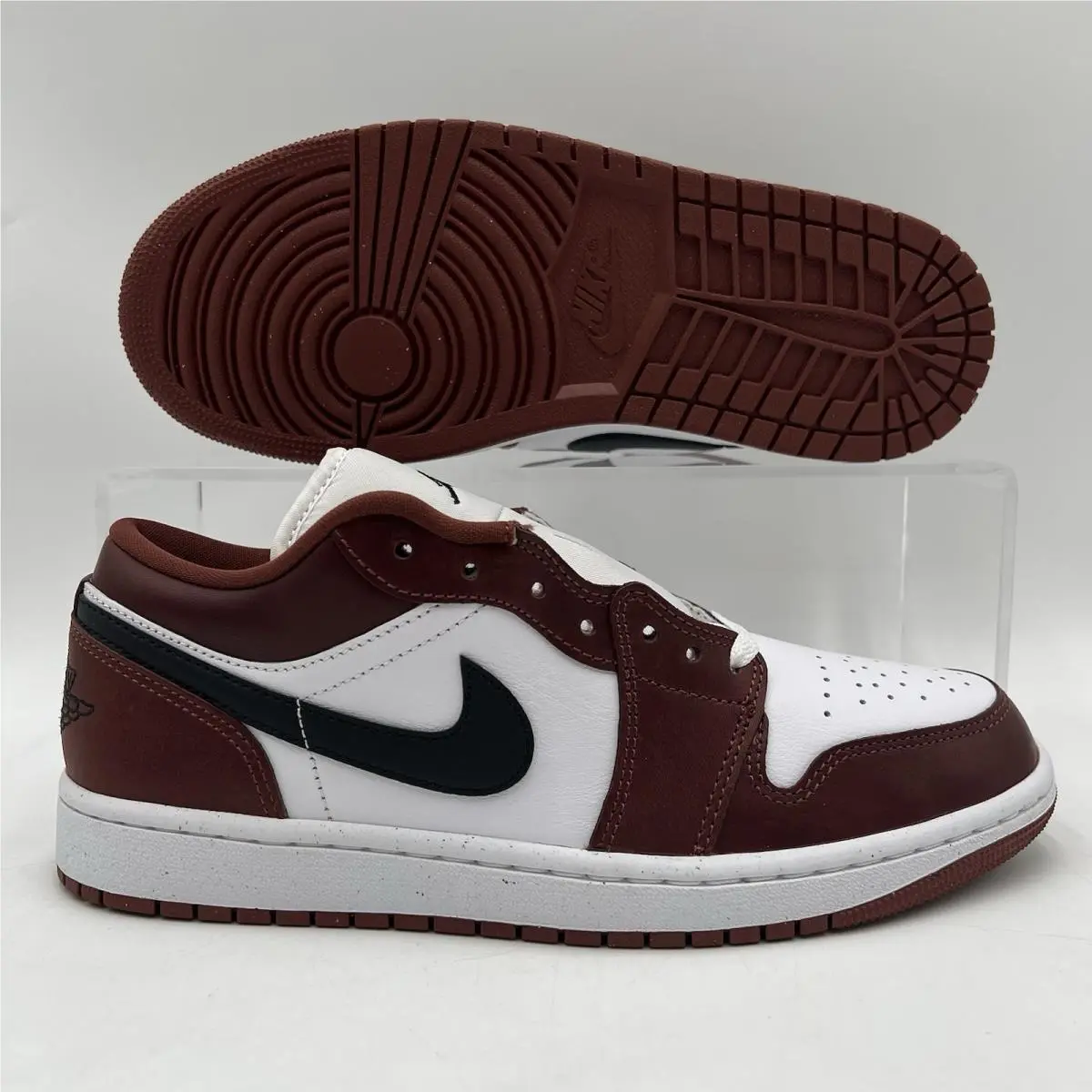 Mens Size 7.5 Nike Air Jordan 1 Low White Dark Pony Casual Shoes HF3148 102
