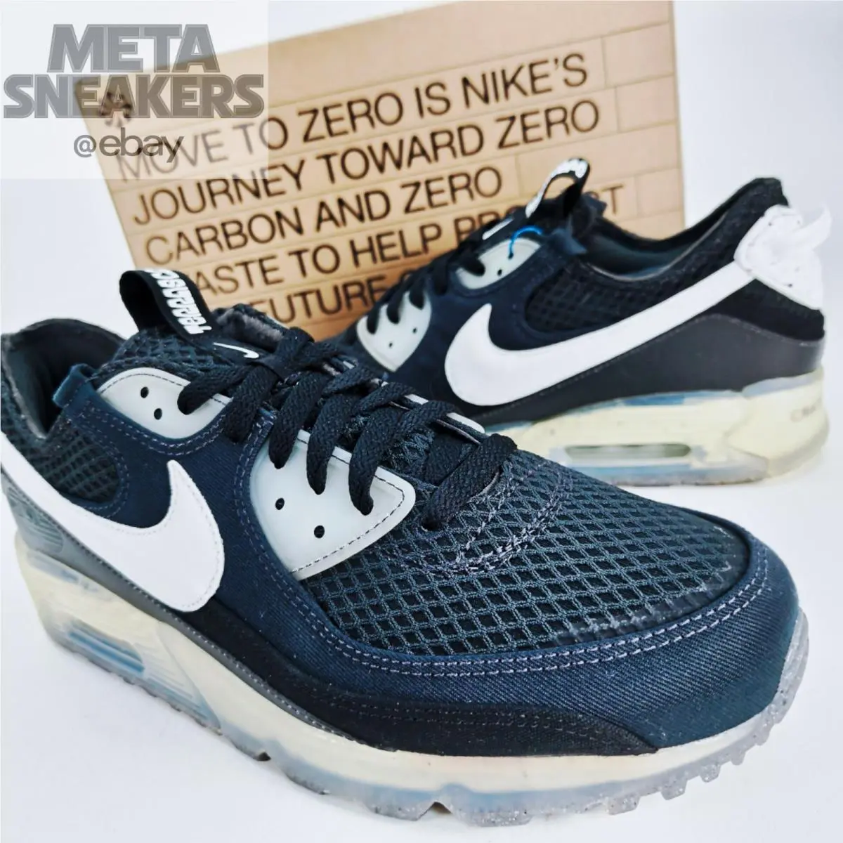 Nike Air Max 90 US 13 Men`s Black White Off Noir Retro Terrascape DM0033 002