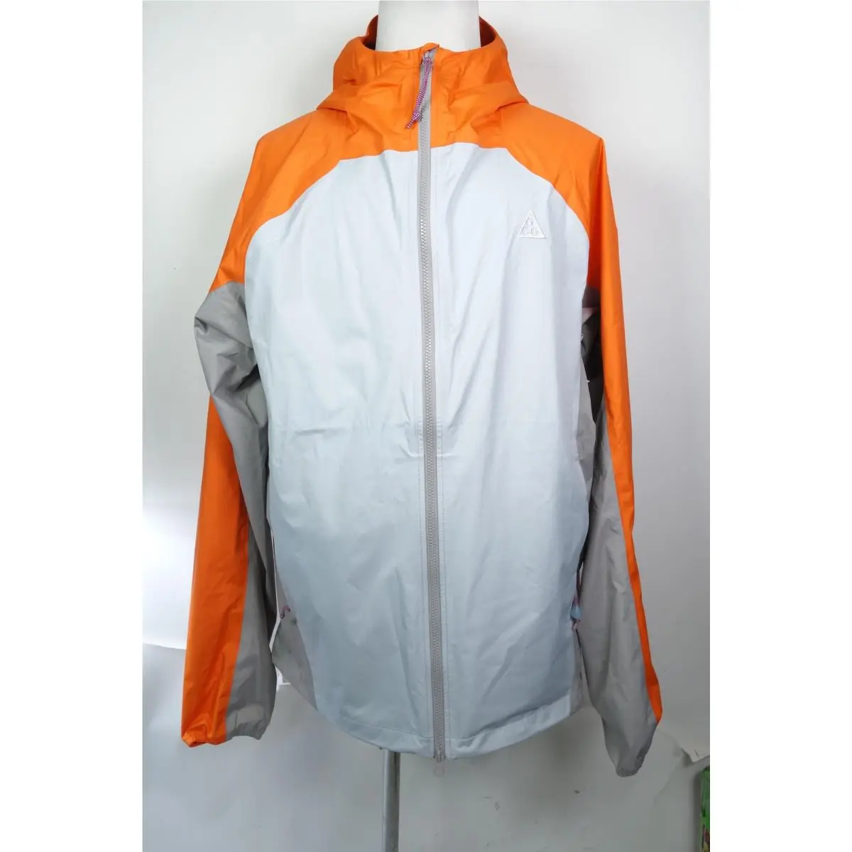 Nike Acg Storm-fit Adv Jacket Mens LT Gray Orange 2.5 Layer Shell IF1143-820