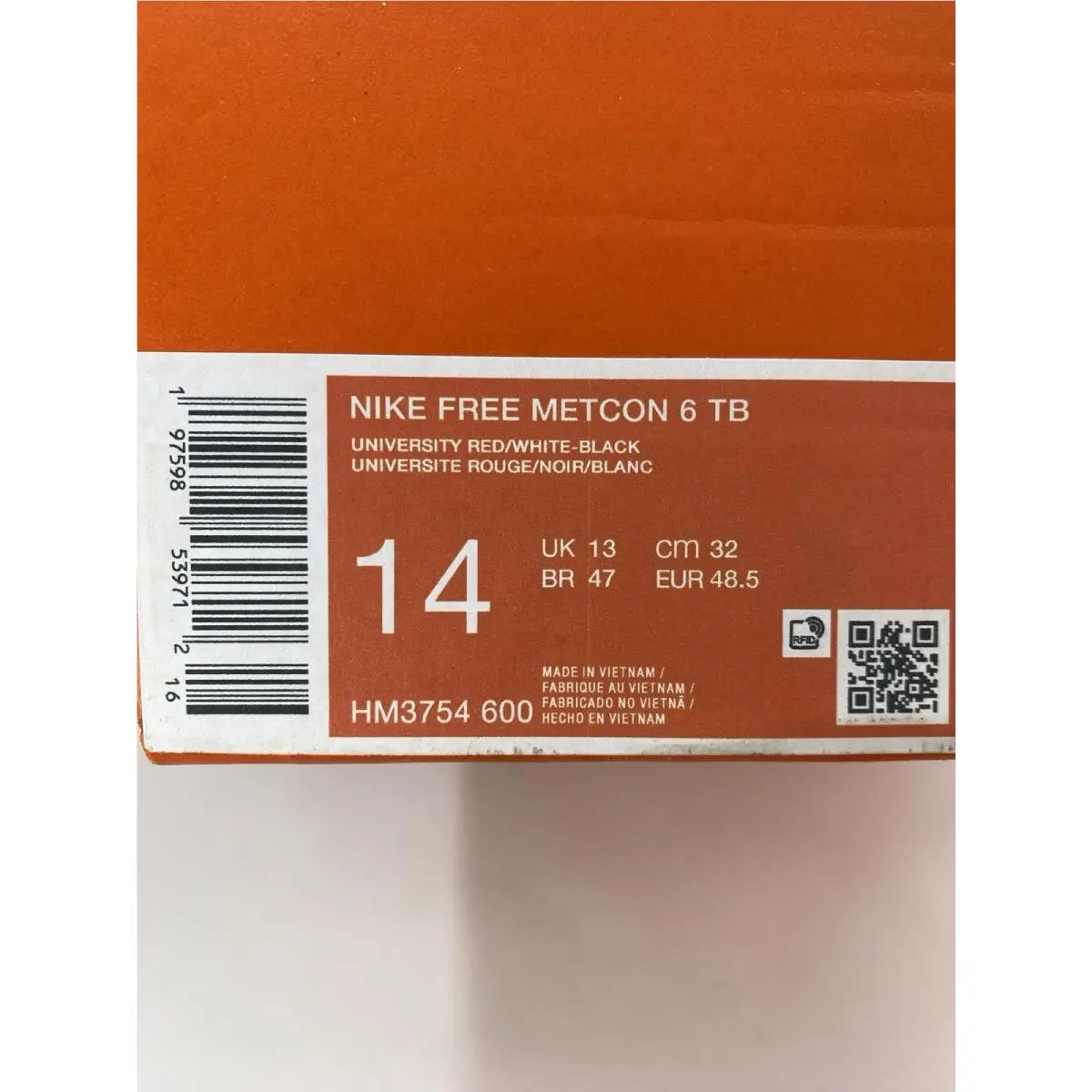Nike shoes - Nike Free Metcon - Free Metcon - HM3754 600 - University Red/White-Black (UPC: 197598539712) 8