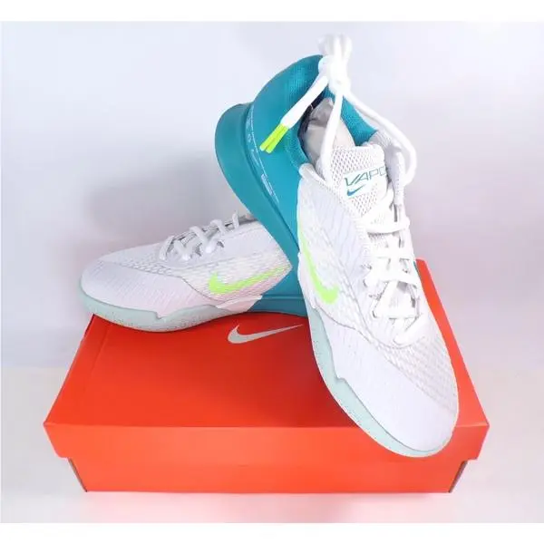 Nike Zoom Vapor Pro 2 HC Tennis Shoes Wh/lime/teal Women`s Size 9 DR6192-103