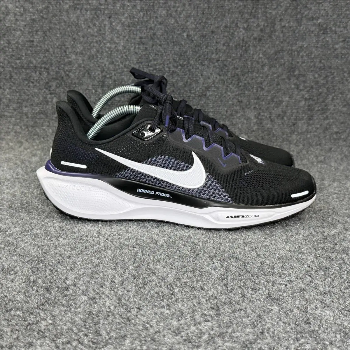 Nike Air Zoom Pegasus 41 Tcu Horned Frogs Running Shoes Men`s 9.5 Black Athletic