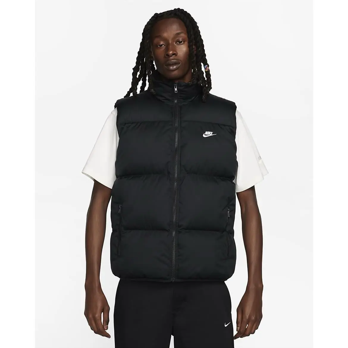 Nike Primaloft Puffer Jacket Black Water Repellent Mens Small Sportswear