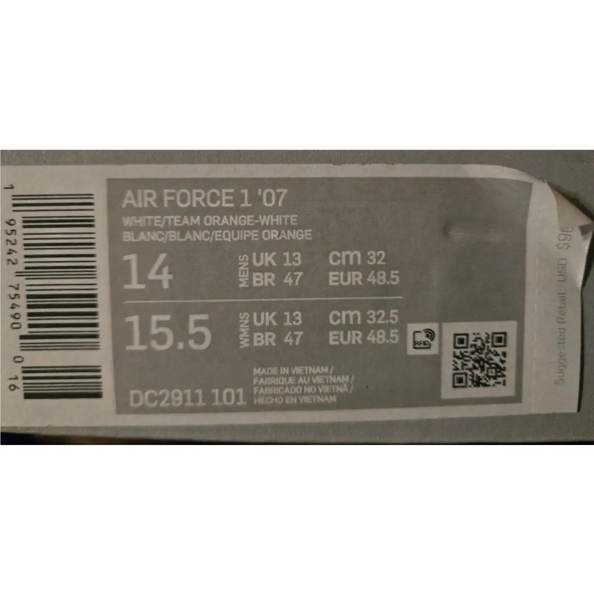 Nike shoes - Nike Air Force 1 `07 - DC2911-101 - White 7