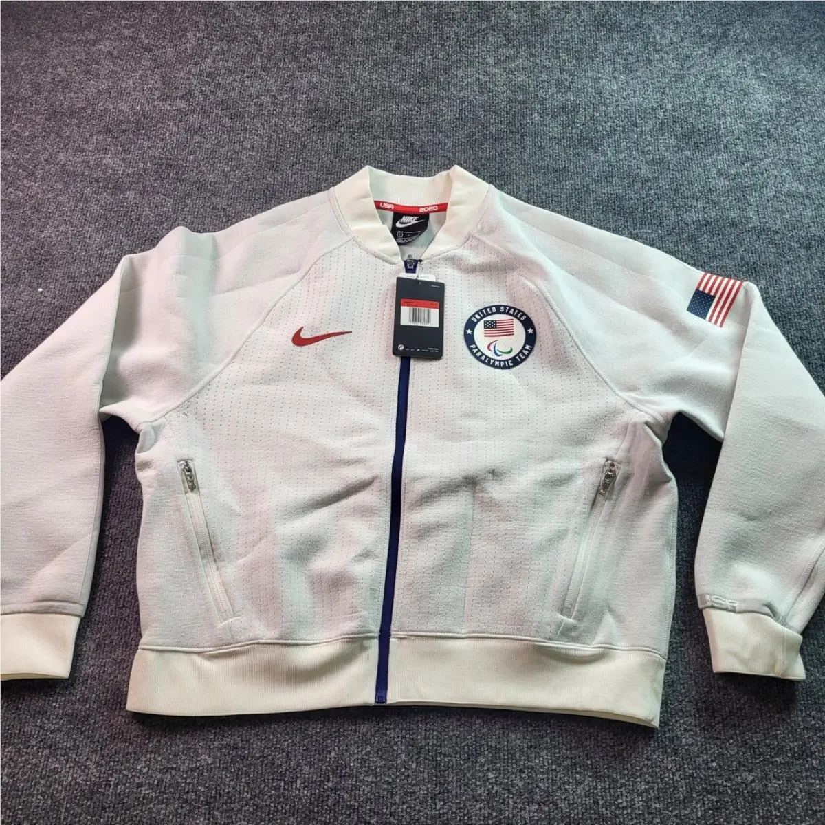 Nike US Paralympic Team 2020 White Track Jacket Womens Size Large