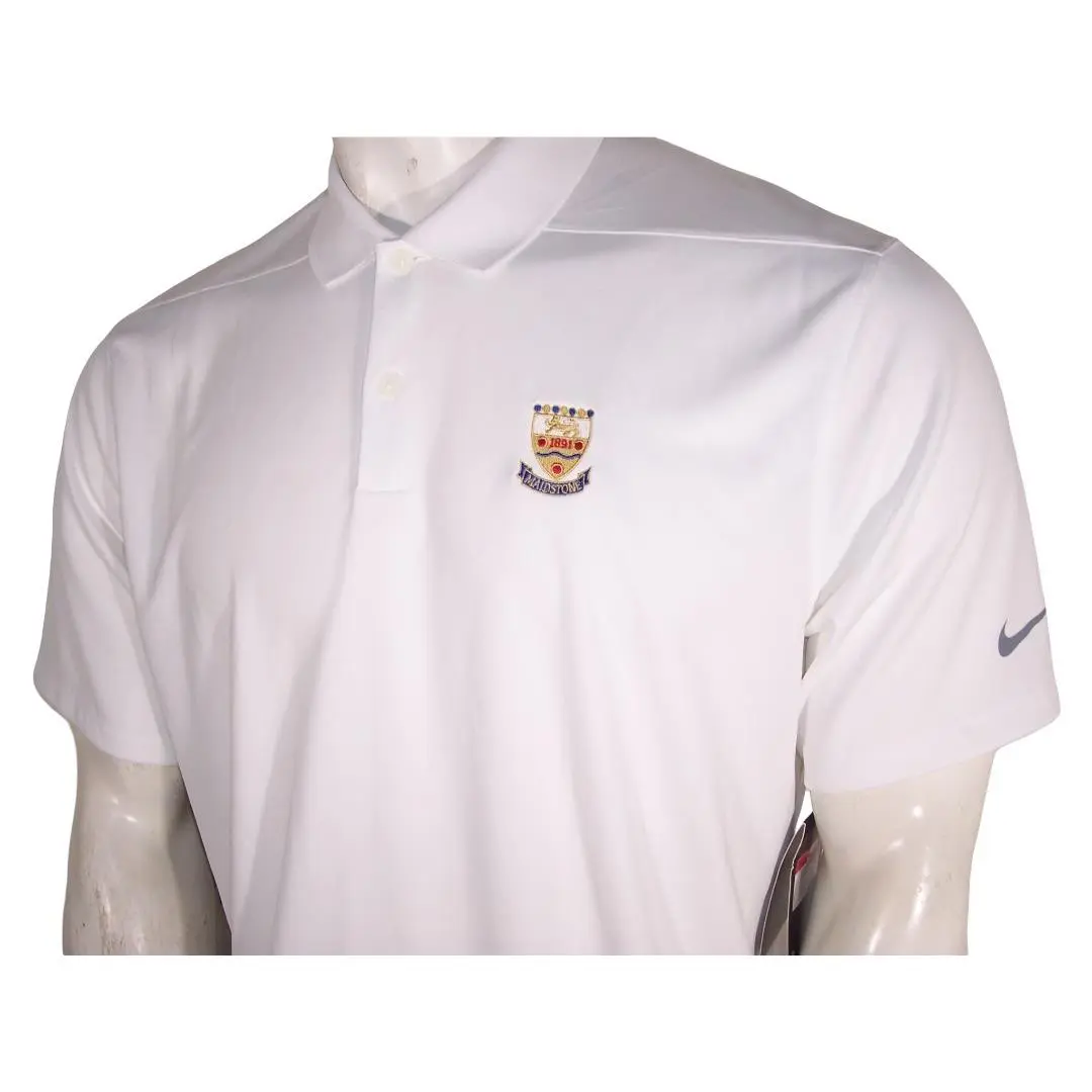 Maidstone Club Nike Dri-fit Large White Dry Victory Jersey Golf Polo Shirt